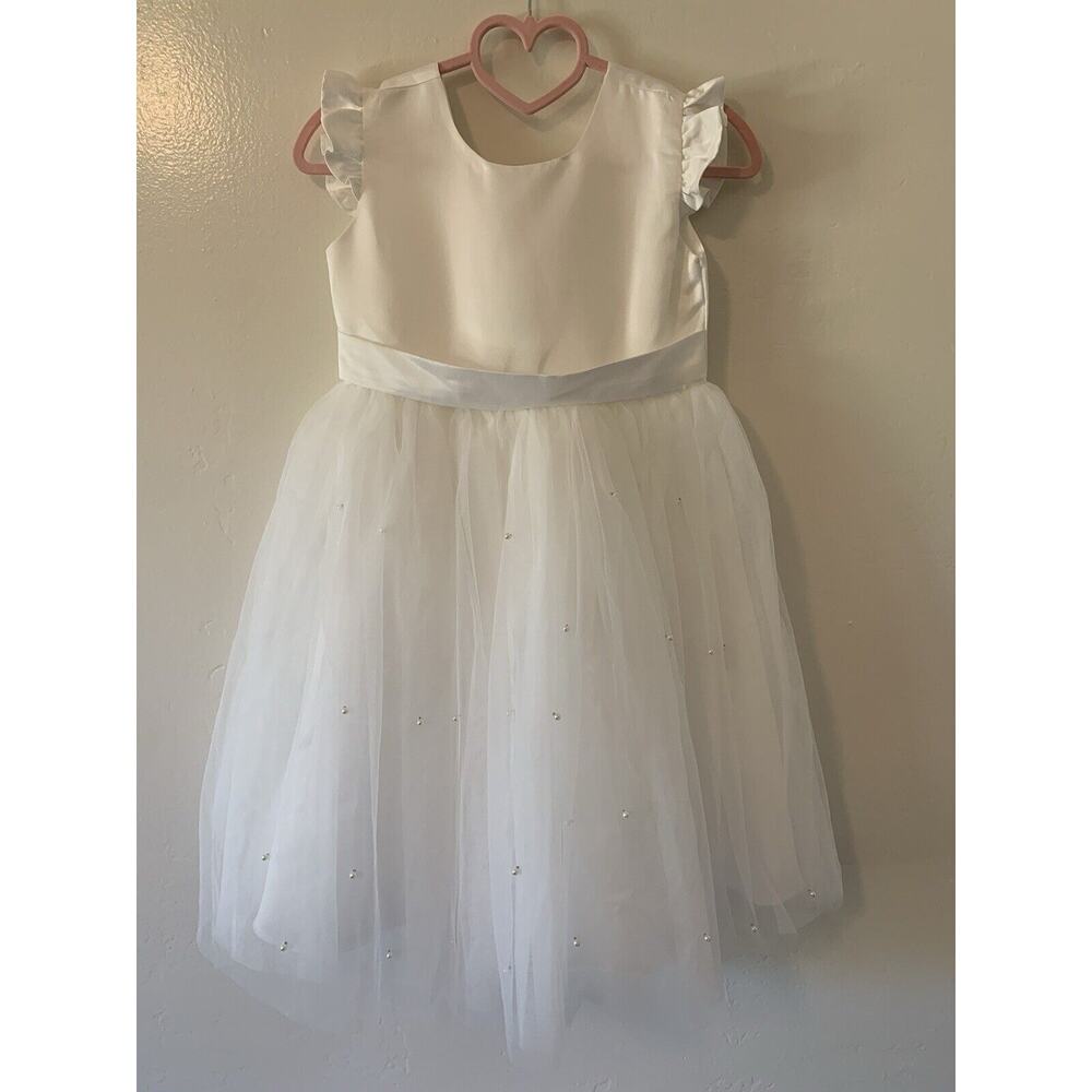 Flower Girl Dress Ka Qinini Ivory White Toddler Formal Dress Size 9Y